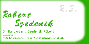 robert szedenik business card