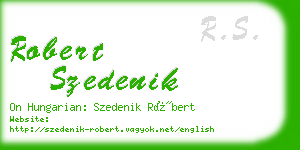 robert szedenik business card